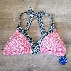 Swimsuits For All Pink Halter Tie Bikini Top